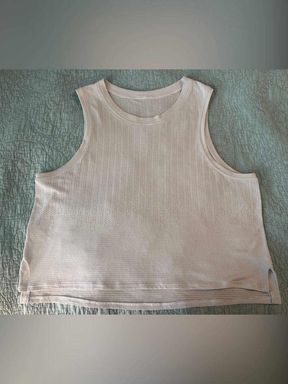 lululemon athletica White Perforated Sleeveless Tank